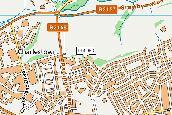 DT4 0SD map - OS VectorMap District (Ordnance Survey)