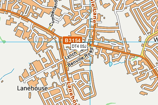 DT4 0SJ map - OS VectorMap District (Ordnance Survey)