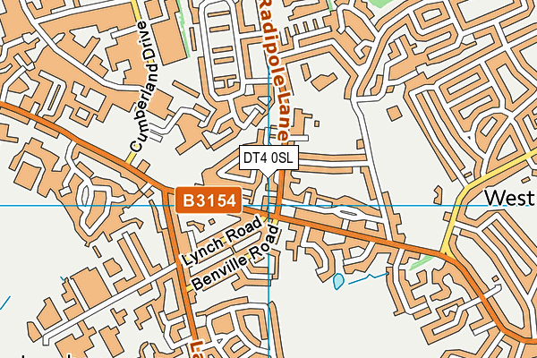 DT4 0SL map - OS VectorMap District (Ordnance Survey)