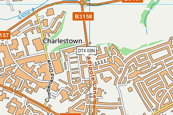 DT4 0SN map - OS VectorMap District (Ordnance Survey)