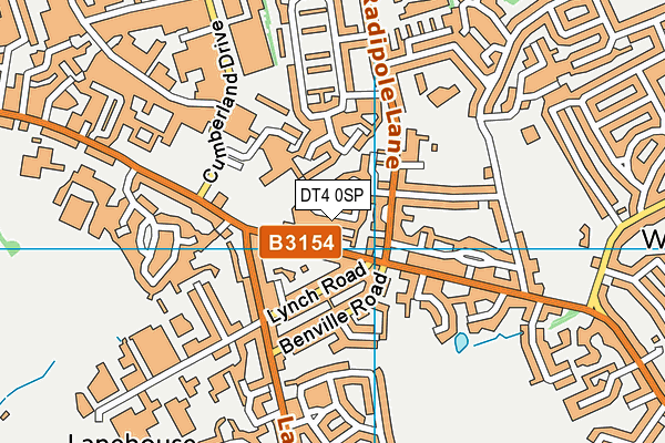 DT4 0SP map - OS VectorMap District (Ordnance Survey)