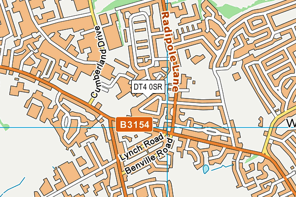 DT4 0SR map - OS VectorMap District (Ordnance Survey)