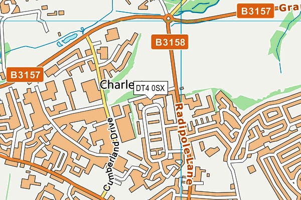 DT4 0SX map - OS VectorMap District (Ordnance Survey)