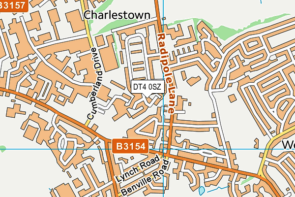 DT4 0SZ map - OS VectorMap District (Ordnance Survey)