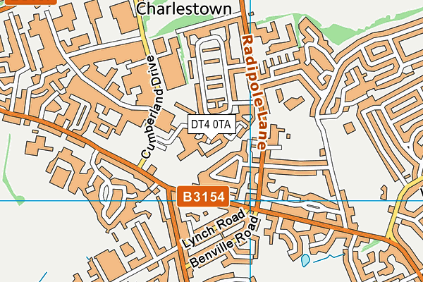 DT4 0TA map - OS VectorMap District (Ordnance Survey)