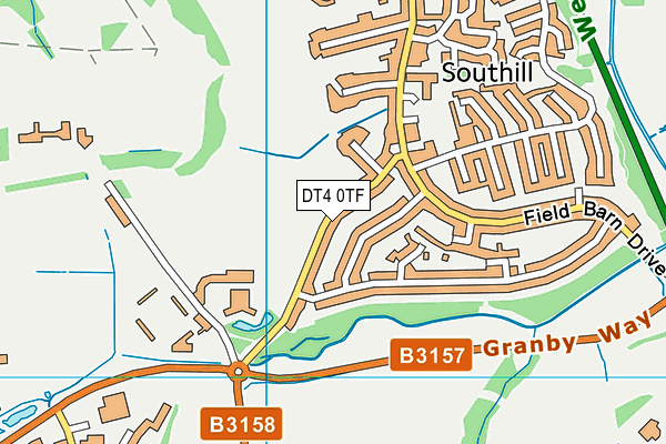 DT4 0TF map - OS VectorMap District (Ordnance Survey)