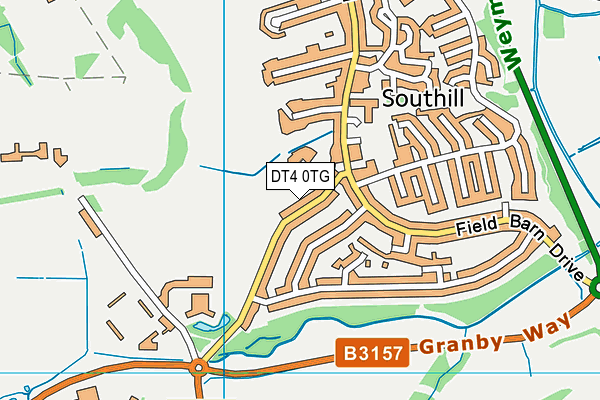 DT4 0TG map - OS VectorMap District (Ordnance Survey)