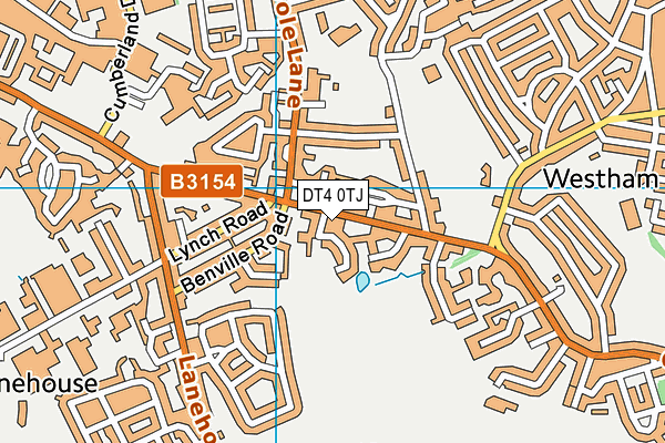 DT4 0TJ map - OS VectorMap District (Ordnance Survey)