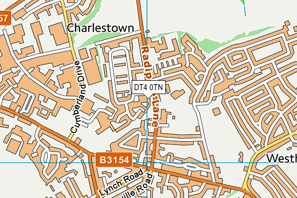 DT4 0TN map - OS VectorMap District (Ordnance Survey)