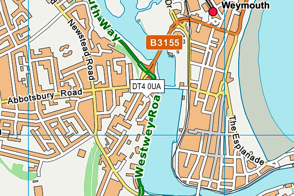 DT4 0UA map - OS VectorMap District (Ordnance Survey)