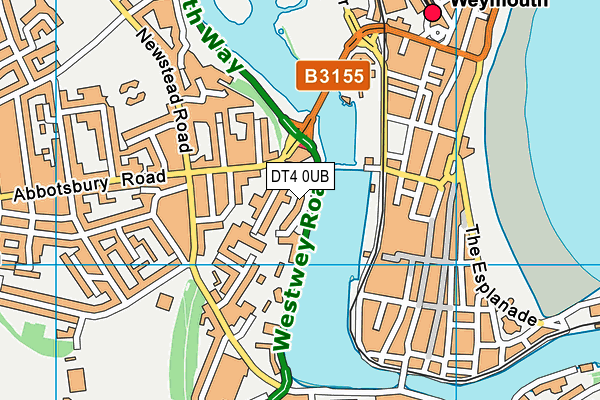 DT4 0UB map - OS VectorMap District (Ordnance Survey)