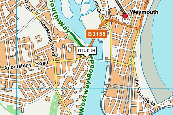 DT4 0UH map - OS VectorMap District (Ordnance Survey)