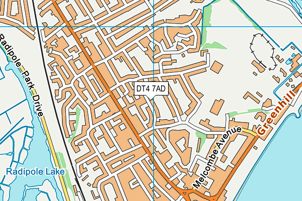 DT4 7AD map - OS VectorMap District (Ordnance Survey)