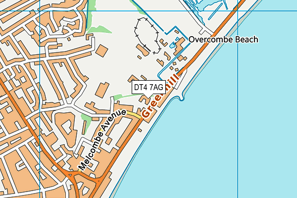 DT4 7AG map - OS VectorMap District (Ordnance Survey)