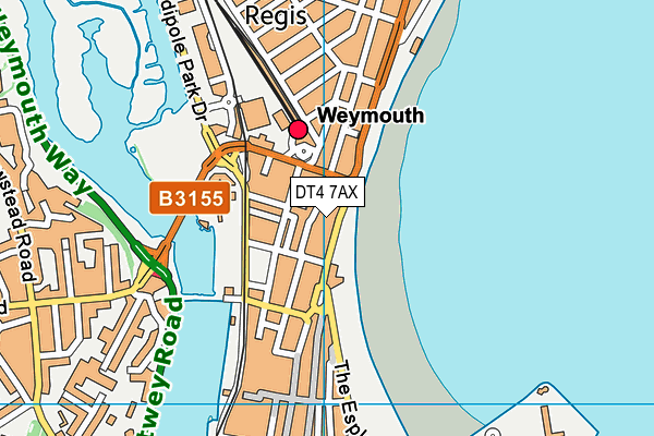 DT4 7AX map - OS VectorMap District (Ordnance Survey)
