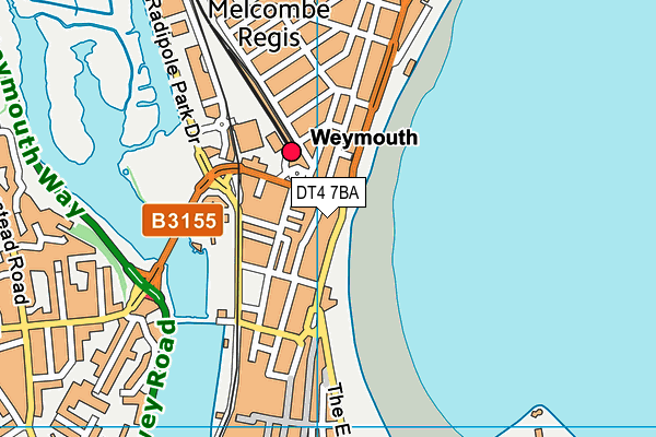 DT4 7BA map - OS VectorMap District (Ordnance Survey)