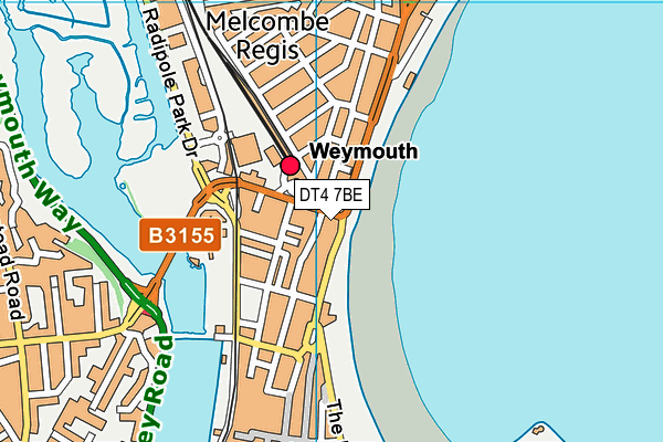 DT4 7BE map - OS VectorMap District (Ordnance Survey)