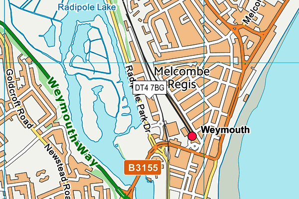 DT4 7BG map - OS VectorMap District (Ordnance Survey)