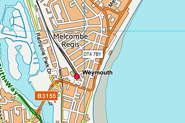 DT4 7BY map - OS VectorMap District (Ordnance Survey)