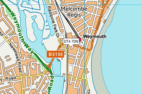 DT4 7DN map - OS VectorMap District (Ordnance Survey)