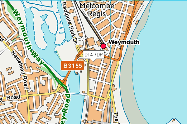 DT4 7DP map - OS VectorMap District (Ordnance Survey)