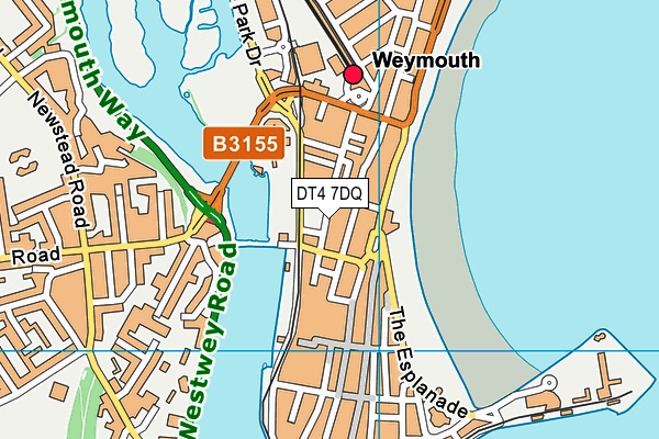 DT4 7DQ map - OS VectorMap District (Ordnance Survey)