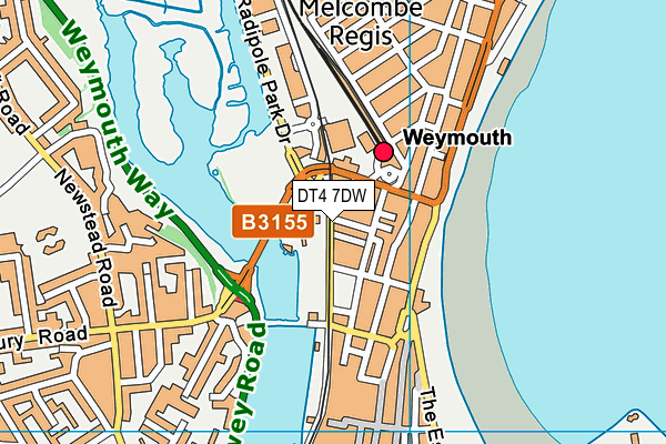 DT4 7DW map - OS VectorMap District (Ordnance Survey)