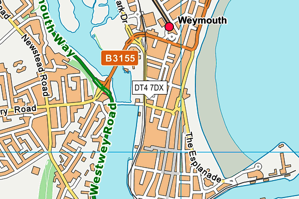 DT4 7DX map - OS VectorMap District (Ordnance Survey)