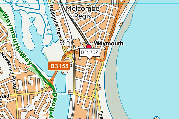 DT4 7DZ map - OS VectorMap District (Ordnance Survey)