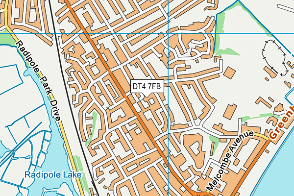 DT4 7FB map - OS VectorMap District (Ordnance Survey)