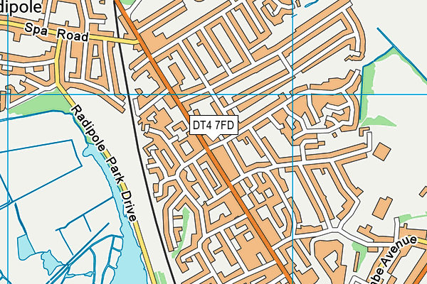 DT4 7FD map - OS VectorMap District (Ordnance Survey)