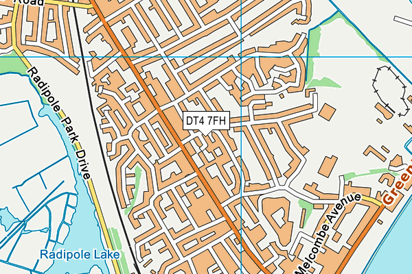 DT4 7FH map - OS VectorMap District (Ordnance Survey)