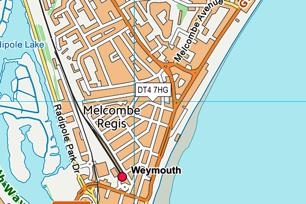 DT4 7HG map - OS VectorMap District (Ordnance Survey)