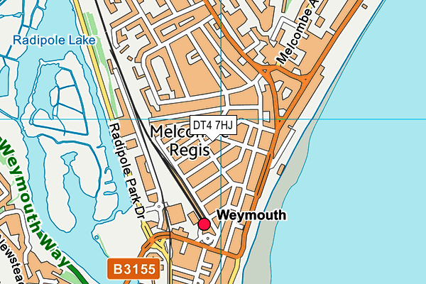 DT4 7HJ map - OS VectorMap District (Ordnance Survey)