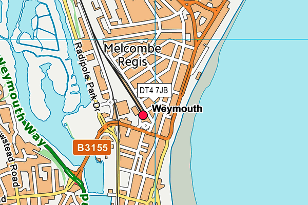 DT4 7JB map - OS VectorMap District (Ordnance Survey)