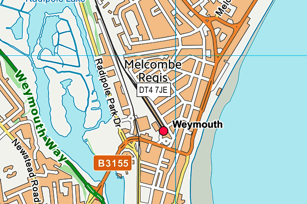 DT4 7JE map - OS VectorMap District (Ordnance Survey)