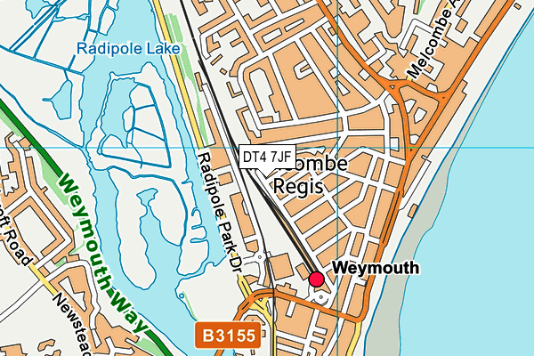 DT4 7JF map - OS VectorMap District (Ordnance Survey)