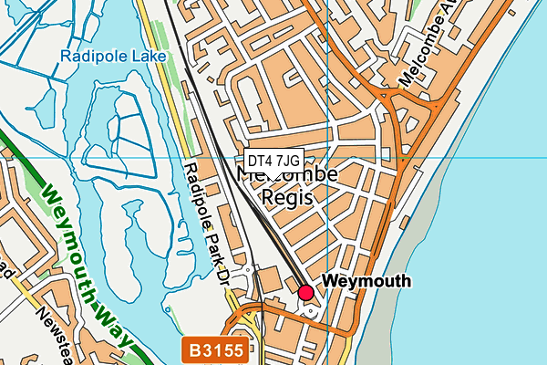 DT4 7JG map - OS VectorMap District (Ordnance Survey)