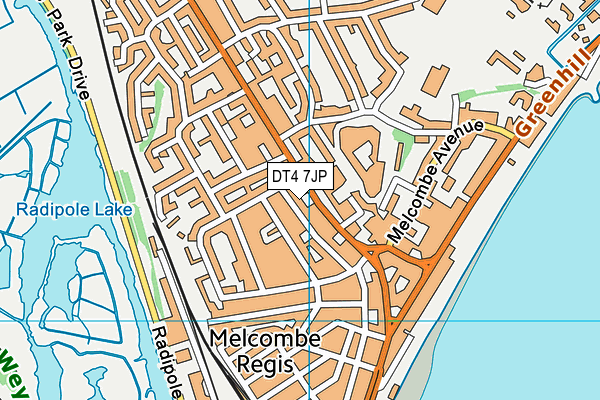 DT4 7JP map - OS VectorMap District (Ordnance Survey)