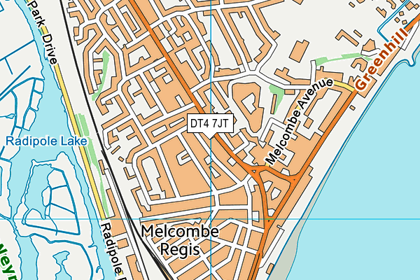 DT4 7JT map - OS VectorMap District (Ordnance Survey)