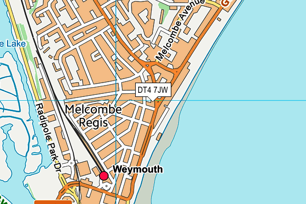 DT4 7JW map - OS VectorMap District (Ordnance Survey)