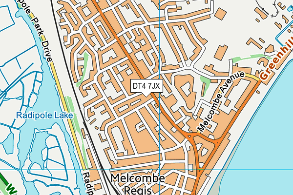 DT4 7JX map - OS VectorMap District (Ordnance Survey)