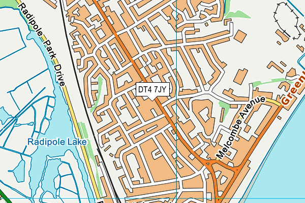 DT4 7JY map - OS VectorMap District (Ordnance Survey)