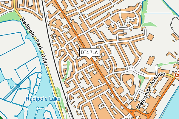 DT4 7LA map - OS VectorMap District (Ordnance Survey)