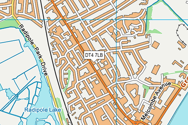 DT4 7LB map - OS VectorMap District (Ordnance Survey)