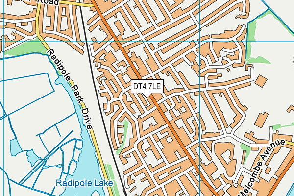 DT4 7LE map - OS VectorMap District (Ordnance Survey)