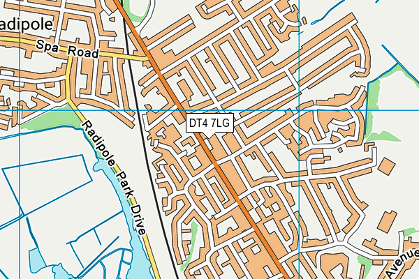 DT4 7LG map - OS VectorMap District (Ordnance Survey)