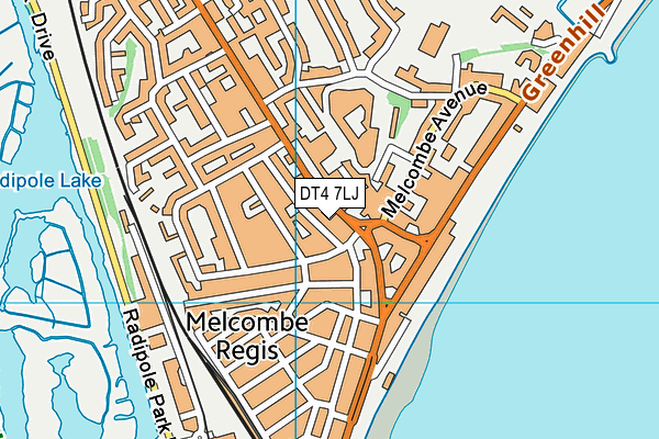 DT4 7LJ map - OS VectorMap District (Ordnance Survey)