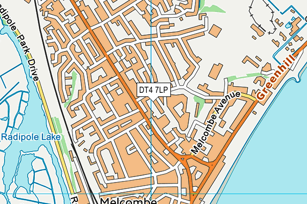 DT4 7LP map - OS VectorMap District (Ordnance Survey)