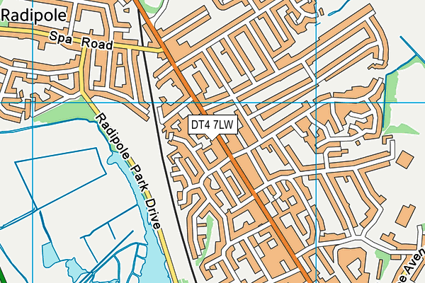 DT4 7LW map - OS VectorMap District (Ordnance Survey)